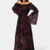 Off the Shoulder Bell Sleeve Maxi Dress