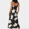 bebe2290_black-ivory_3_f7a2a835-3027-415a-b64f-c5d29e0b16c6 Printed Satin V-Neck Maxi Dress